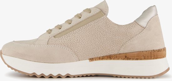 Baskets femme en daim Hush Puppies beige - Taille 37 - Cuir véritable - Semelle amovible