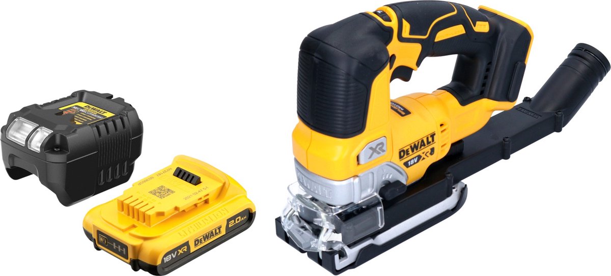 DeWalt DCS 334 D1 accu pendelzaag 18 V borstelloos + 1x accu 2,0 Ah + oplader