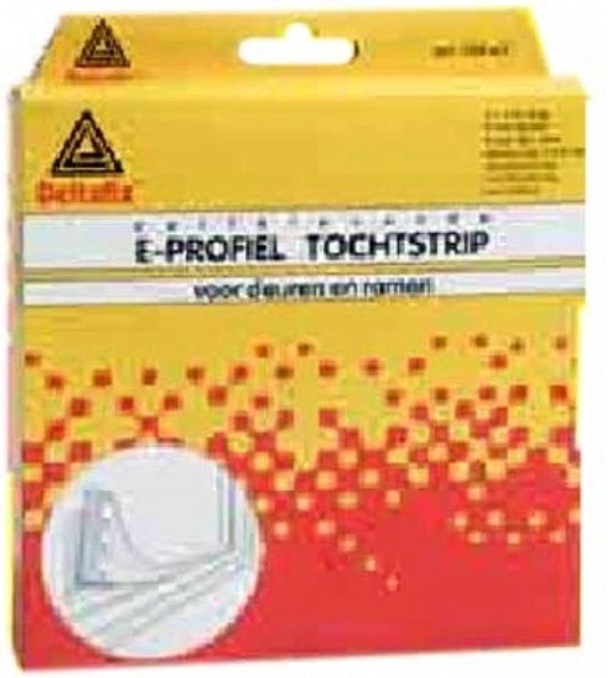 Doos Deltafix E-profiel tochtstrip, wit, voor deuren en ramen.