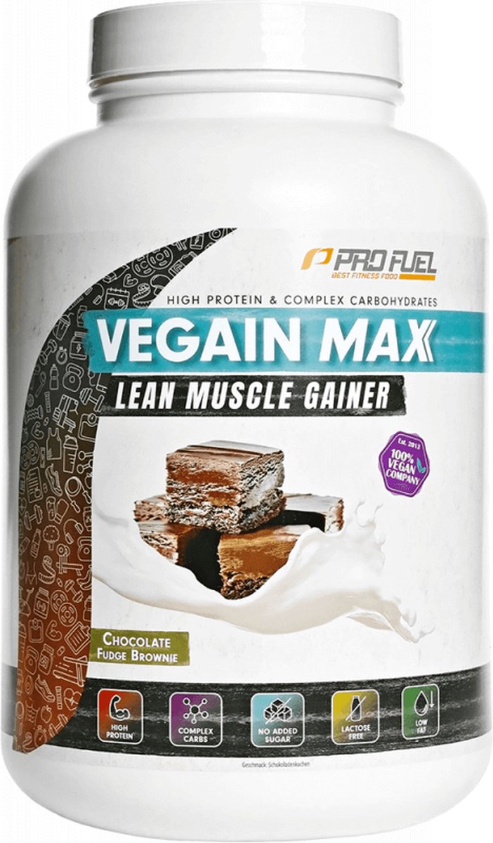 ProFuel Vegain MAX (3000g) Chocolate Fudge Brownie - Gewichtstoename - Zonder Creatine