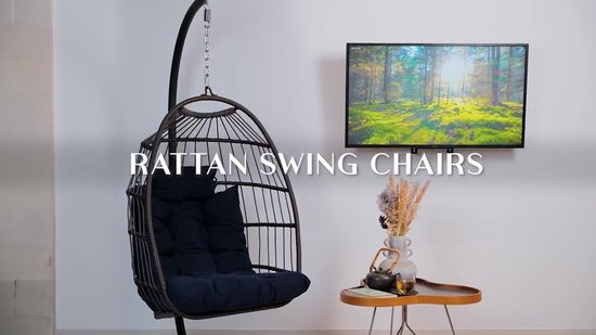 Jade Schommelstoel Kussen Ei Stoel Vervanging Rotan Hangende Schommelkussens voor Outdoor Patio Tuin Hangmat Kussen 80 x 110 cm Comfortabel en