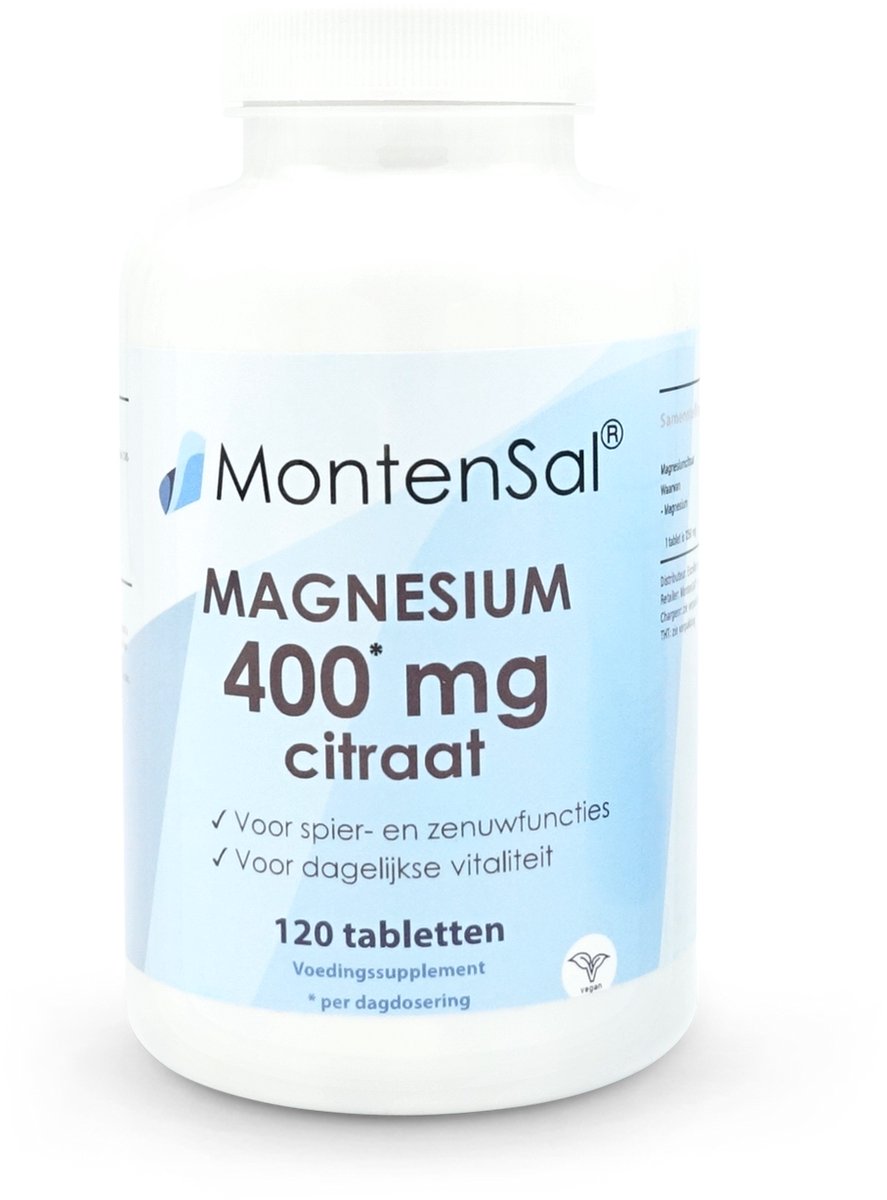 MontenSal - Magnesium Citraat - 400 mg - 120 tabletten
