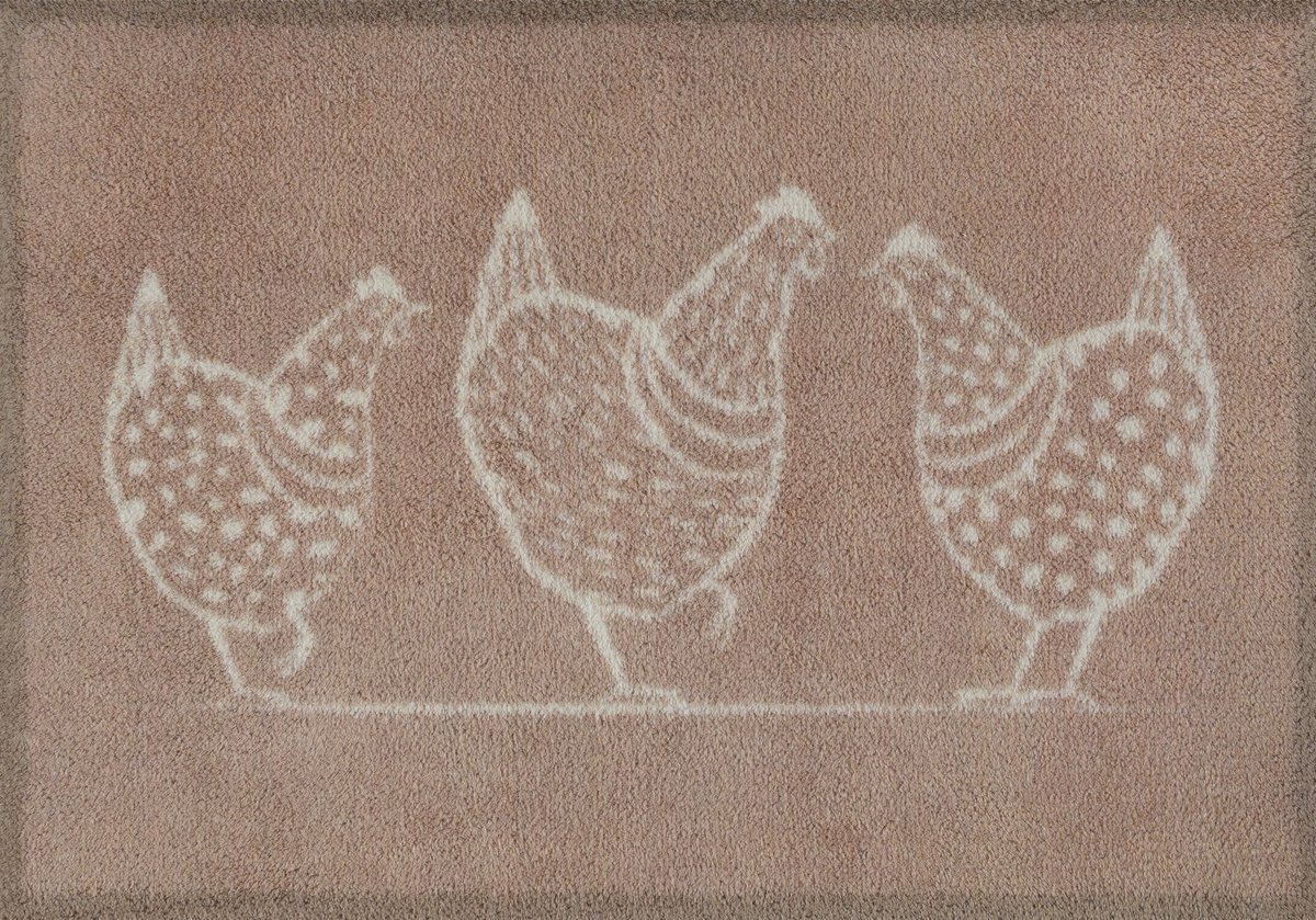 Kleen-Tex Turtle Wasbare Deurmat - Hens - 60 x 85cm