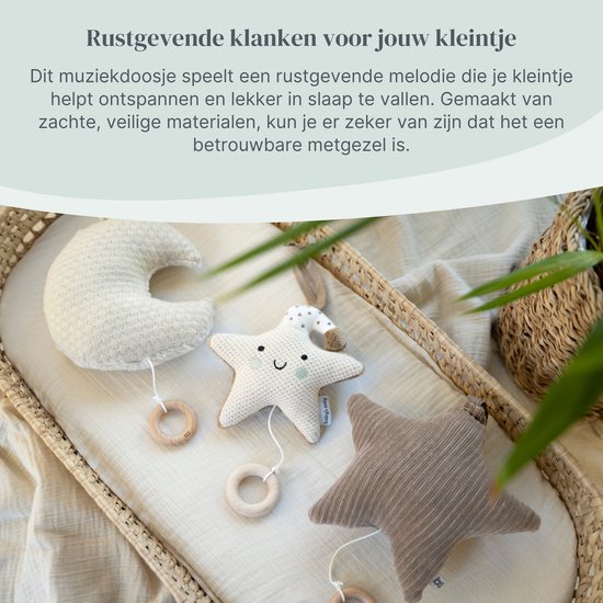 Baby's Only Baby Muziekdoosje - Muziekhanger ster Sense - Clay - Muziek speelgoed van Baby's Only — afbeelding 2