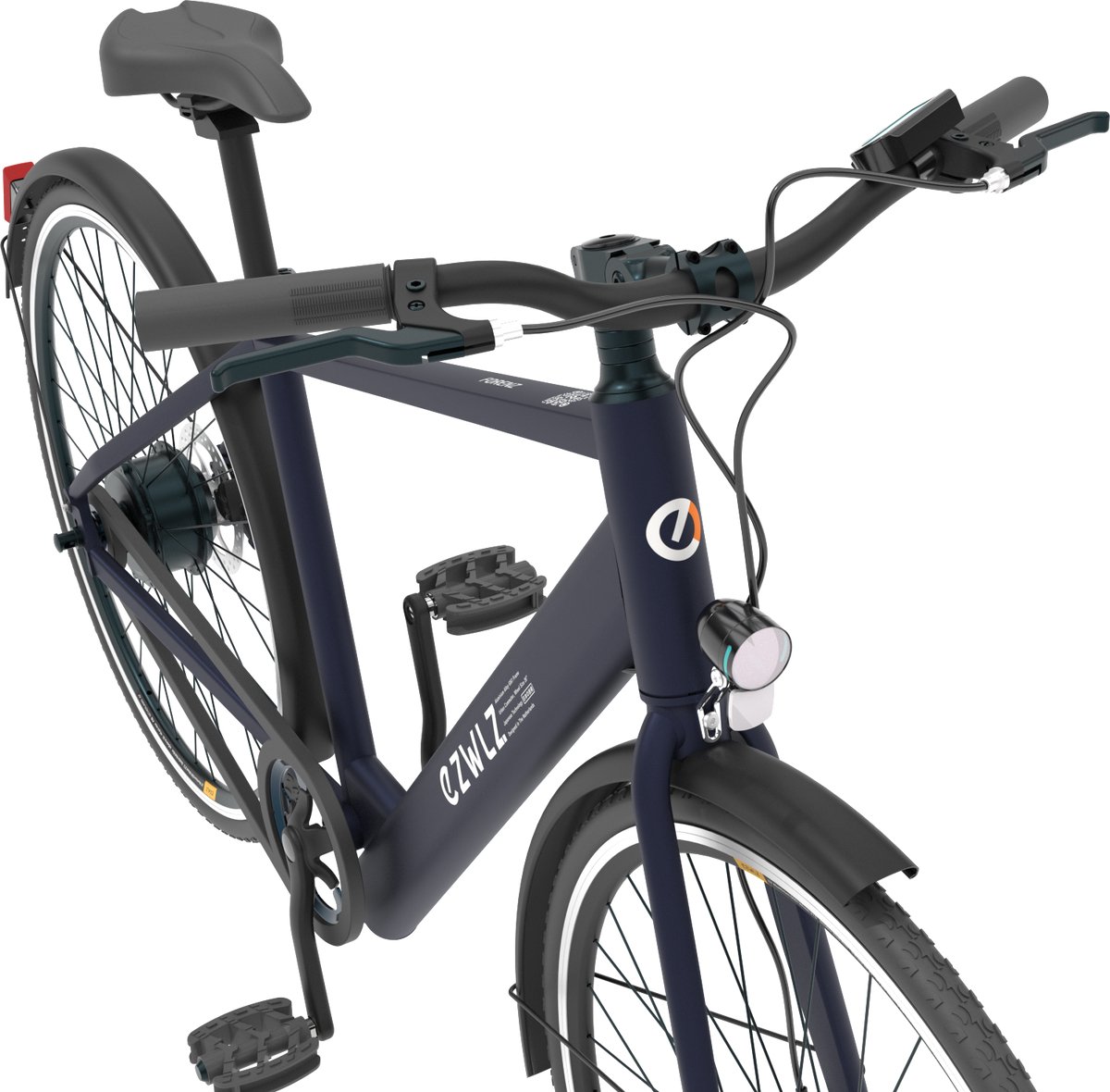 EZWLZ Elektrische Fiets Forenz H - Actieradius 80 km - Yamaha Achterwielmotor - Hybride E-Bike - Panasonic batterij - LCD Display - Blauwgrijs/Matt thumbnail 3