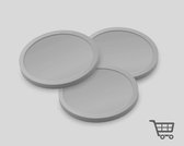 Blanco Winkelwagenmunten 23mm / Betaalmunten (per 250 stuks) - GRIJS