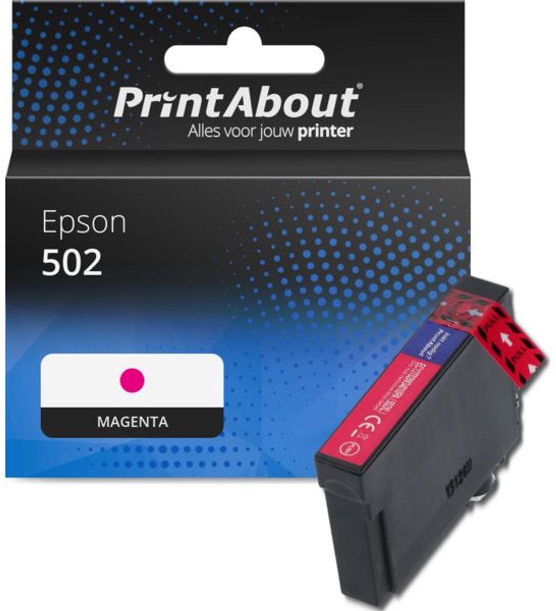 PrintAbout huismerk Inktcartridge 502 (C13T02V34010) Magenta geschikt voor Epson