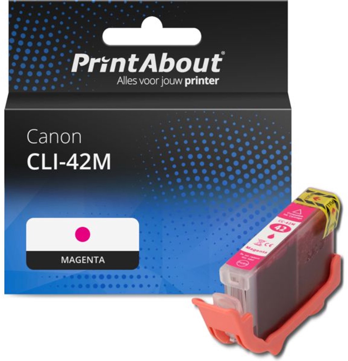 PrintAbout huismerk Inktcartridge CLI-42M Magenta geschikt voor Canon