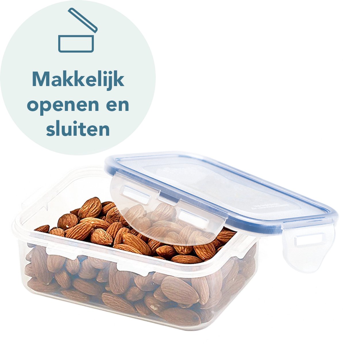 Lock&Lock Vershouddoos - Vershoudbakje - Bewaarbakje - Diepvriesbakje - Snackdoosje - Luchtdicht - Lekvrij - BPA vrij - PFAS vrij - Transparant - LocknLock - 350 ml — cadeau in Cadeau-ideeën - foto 4