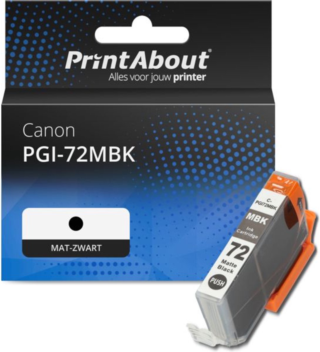PrintAbout huismerk Inktcartridge PGI-72MBK Mat-zwart geschikt voor Canon