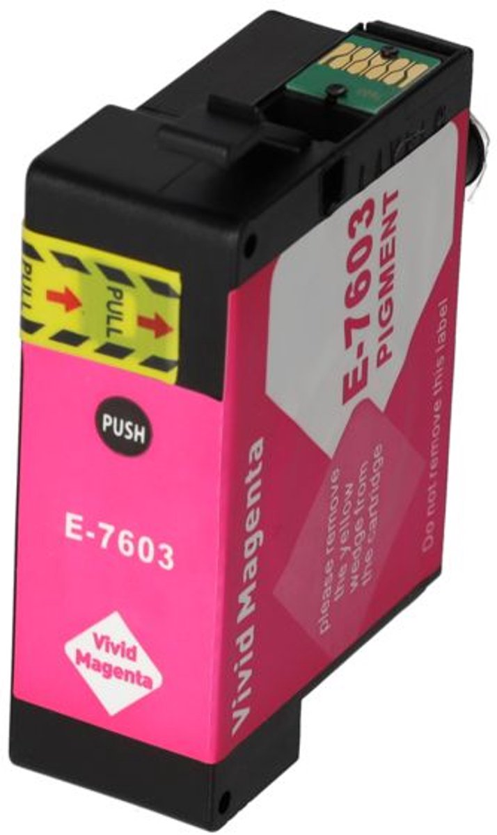 PrintAbout Huismerk Epson T7603 Inktcartridge Vivid magenta