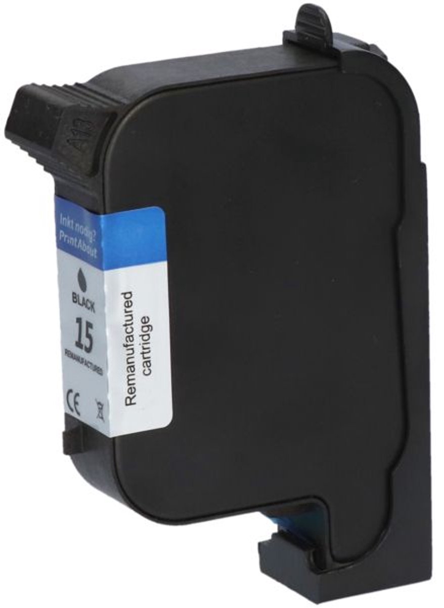 PrintAbout huismerk Inktcartridge 15 (C6615DE) Zwart geschikt voor HP