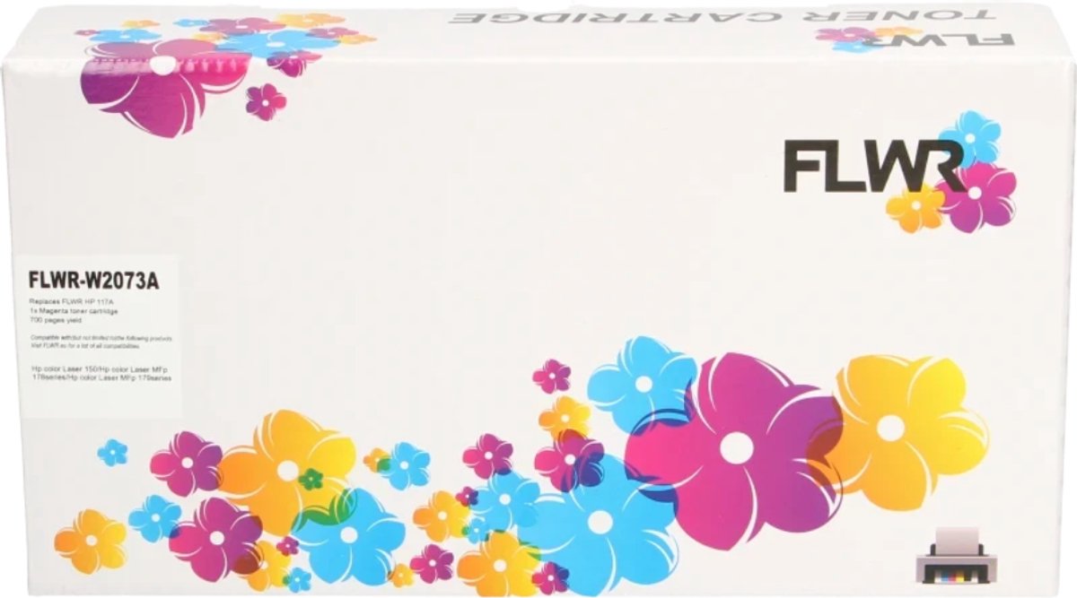 Image of FLWR toner voor HP 117A Magenta - Premium Huismerk HP 117A inkt (Magenta - hoge capaciteit) o.a. geschikt voor HP Color Laser 150a, HP Color Laser 150nw, HP Color Laser MFP 178nw, HP Color Laser MFP 179fnw