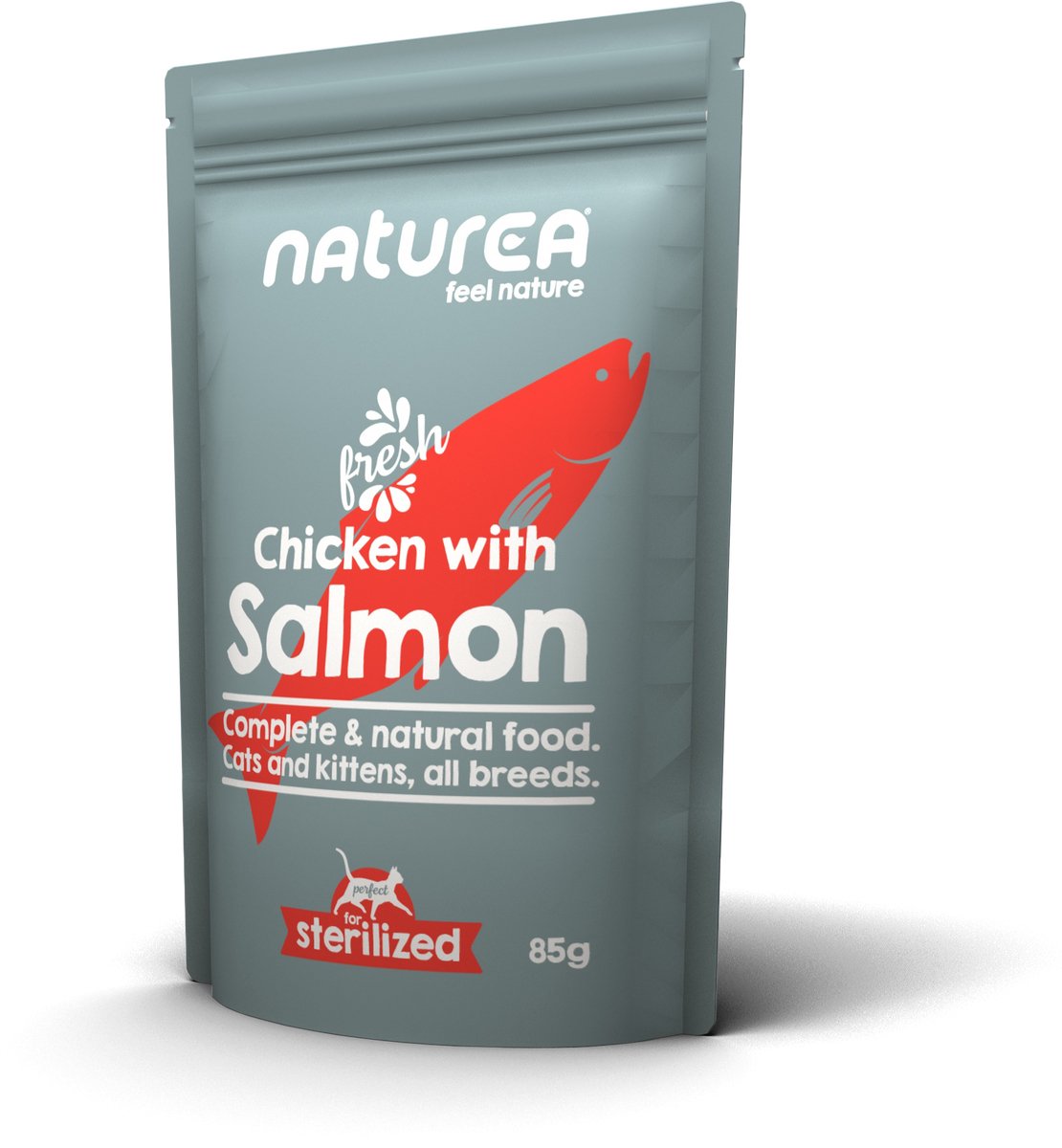 Naturea - Natvoer - Kip met Zalm - Zakje - 85GR - 1ST