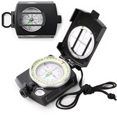 YONO Militair Kompas - RVS - Inklapbaar - Kaartlezer - Liniaal - Metaal - Survival - Zwart