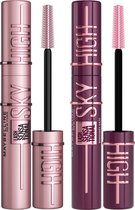 Maybelline New York - Duo Lash Sensational Sky High Mascara - Very Black + Burgundy Haze - Lengte Mascara - 7,2ml X2