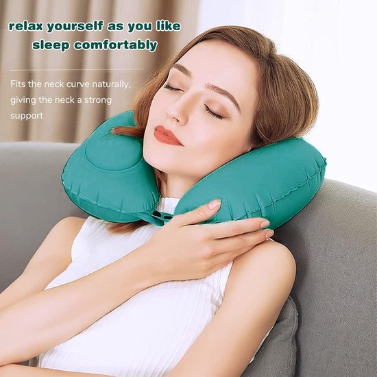 Nieuwe Titel: Ergonomisch U-vormig Opblaasbaar Nekkussen Voor Reizen Met Vliegtuig Auto Trein