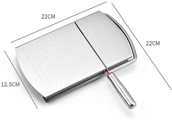 Trancheuse à fromage en acier inoxydable - Coupe multifonctionnelle - Bloc de fromage/beurre/saucisse/fruits - Planche à découper graduée - Ustensiles de cuisine pour la pâtisserie maison - Accessoires de cuisine