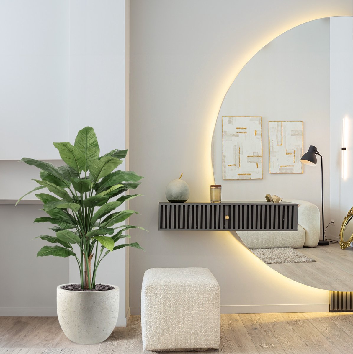 maxifleur Kunstplanten Spathiphyllum Kunstplant Deluxe 130cm Groen
