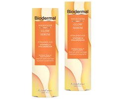 Biodermal Skin Booster Glow serum – Serum voor een stralende huid met hyaluronzuur en Vitamine C - Hyaluronzuur serum 2 x 30ml - BUNDEL 2 STUKS