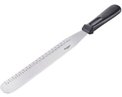 Westmark Glaceermes, paletmes met maataanduiding in cm, lengte: 38,7 cm, roestvrij staal/kunststof, zilver/zwart, 30062270