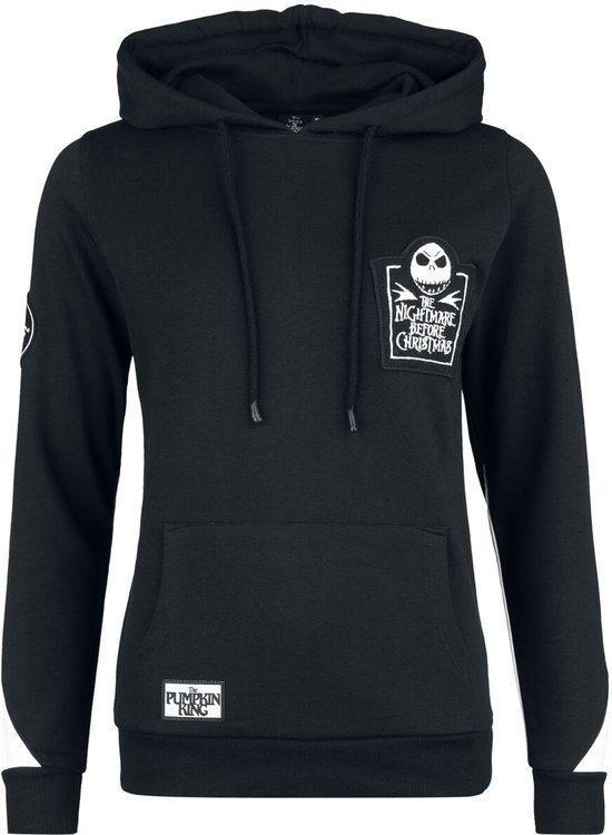 Pull à capuche pour femme L'Étrange Noël de Monsieur Jack Here Comes Jack - Noir/Blanc - M