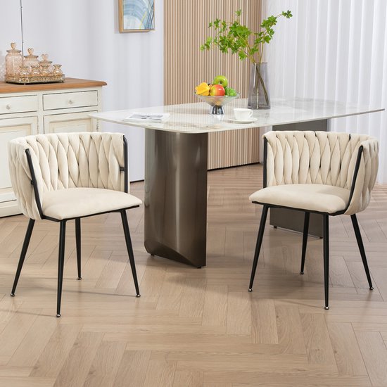 Grijs Modern Kunststof eetkamerstoelen Set van 2