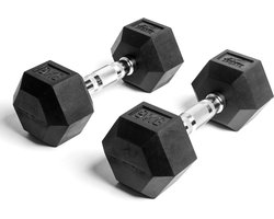 AJ-Sports Hex Dumbells 9kg - 2 x 9 kg Dumbell - Gewichten - Dumbells set - Gewichten set - Halterset - Fitness gewichten - Krachttraining - Fitness