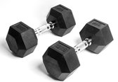 Bol.com AJ-Sports Hex Dumbbells 12kg - 2 x 12 kg Dumbbell - Gewichten - Dumbells set - Gewichten set - Halterset - Fitness gewic... aanbieding