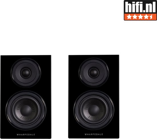 Wharfedale Diamond 12.0 – Compacte boekenplank luidsprekers – Eenvoudige installatie – Gebouwd voor lage resonantie - Zwart (per paar - 2 stuks)