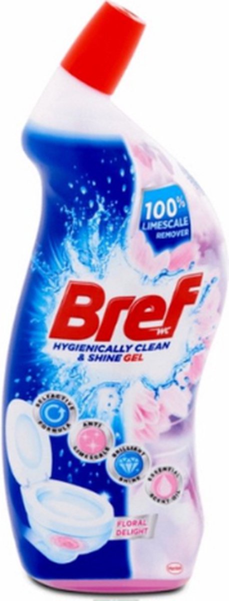 Goedkoopste Bref WC Power Active Gel Toiletreiniger Flower - 6 x 750 ml