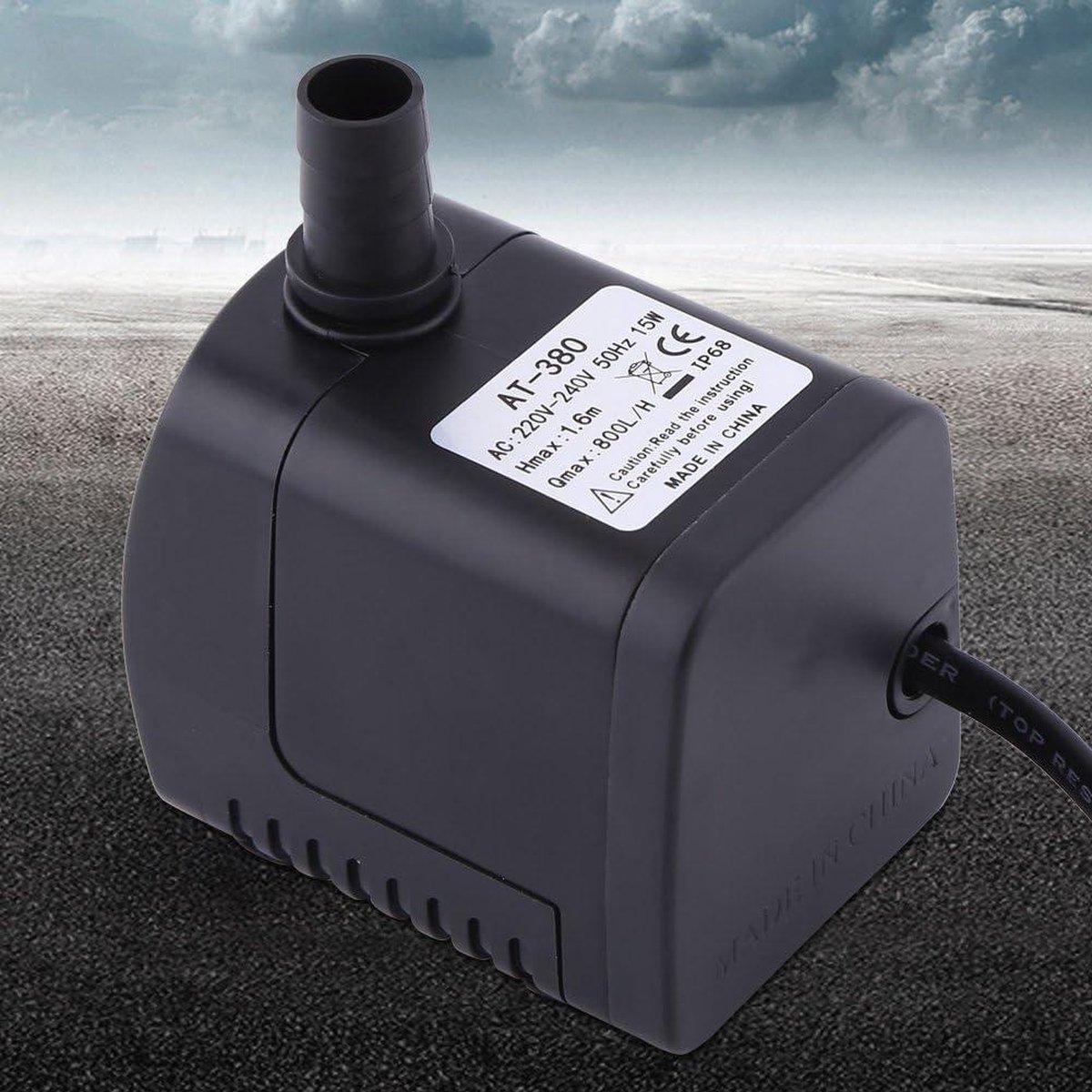 Dompelpomp Waterpomp, 15w 800l / H Fonteinpomp Met 12 Kleuren Led Verlichting Voor Fontein Zwembad Tuin Vijver Aquarium Aquarium Water Met Plug