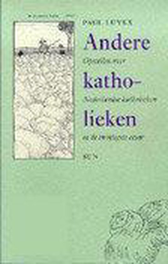 Boekcover van "Andere Katholieken" in groen met tekst.