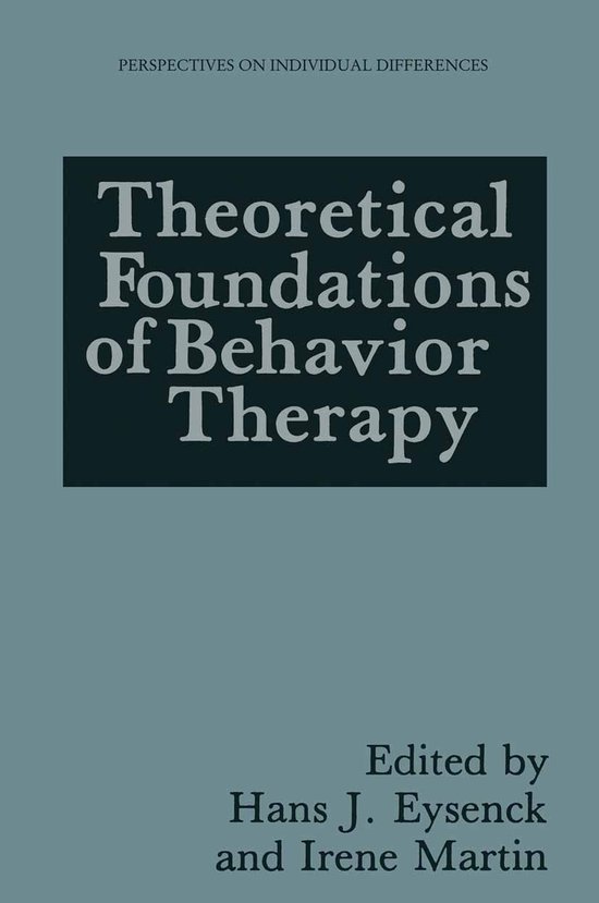 Theoretical Foundations of Behavior Therapy - cover