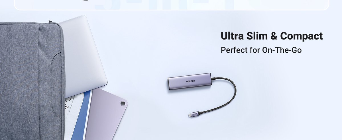 UGREEN USB C Hub 5-in-1 100W PD Opladen, 4K HDMI, 3x USB-A 5Gbps, Multiport Adapter voor MacBook, iPad, Surface - Afbeelding 5