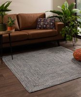Shaggy hoogpolig tapijt, 150 x 150 cm, vierkant, antraciet, hoogpolig