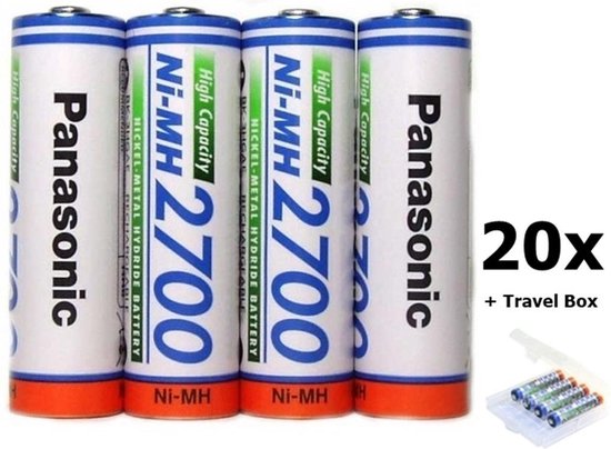 20 Stuks - AA 2700mAh Panasonic Oplaadbare Batterijen bol.com