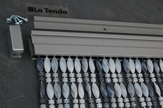 La Tenda Deurgordijn Kralengordijn Genoa 2 140x230cm grijs — afbeelding 3