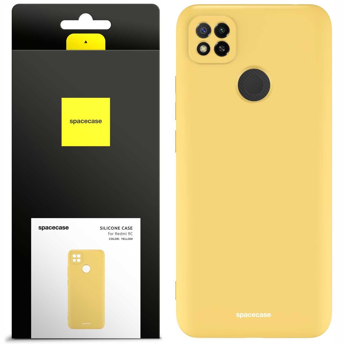 Spacecase Siliconen Case Cover Voor Xiaomi Redmi 9C Geel