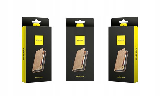 Étui portefeuille Spacecase pour Samsung Galaxy A52 5G, marron clair