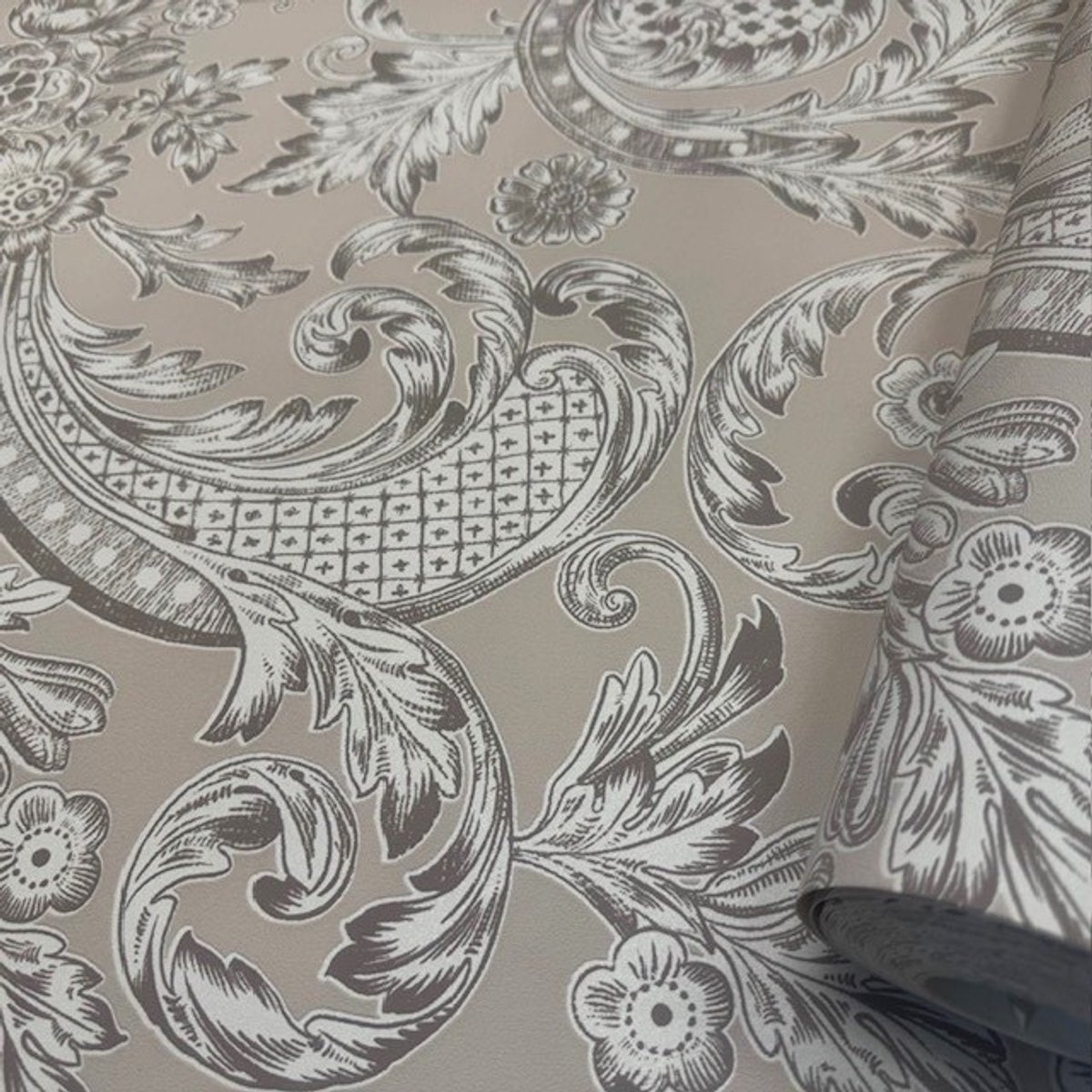 Duca Design Vliesbehang met Chinees Damask Motief 68261