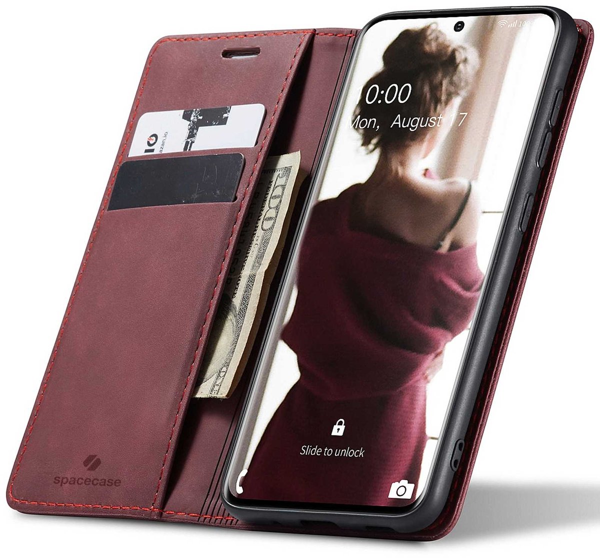 Spacecase Case Wallet Cover Voor Samsung Galaxy S20 Rood