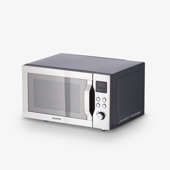Severin MW 7777 - Magnetron - mini oven - vrijstaand - keramische bodem - rvs - zilver