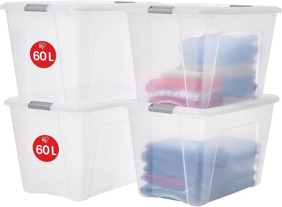 SUNDIS | Malle de Rangement LOCKER avec Couvercle - Transparent- 40