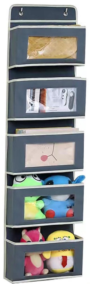 My Ninki ® Deur Hangende Organizer Met 5 Transparante Opbergtassen Voor Speelgoed En Accessoires