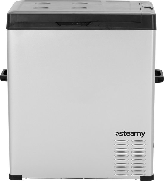 Steamy-E Single Zone Elektrische Compressor Koelbox - Single Zone - 64 liter - 12V en 230V - voor auto en camping - Zilver van Steamy — afbeelding 2