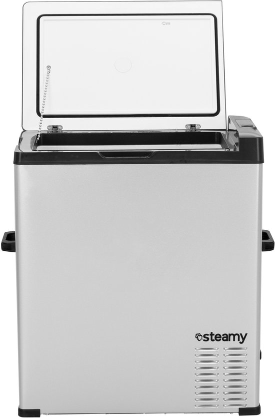 Steamy-E Single Zone Elektrische Compressor Koelbox - Single Zone - 64 liter - 12V en 230V - voor auto en camping - Zilver van Steamy — afbeelding 5