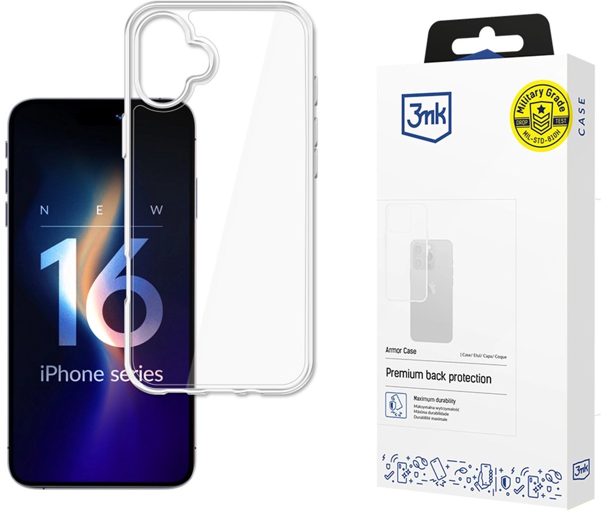 3MK Armor Case mobiele telefoon behuizingen 17 cm (6.7") Hoes Transparant