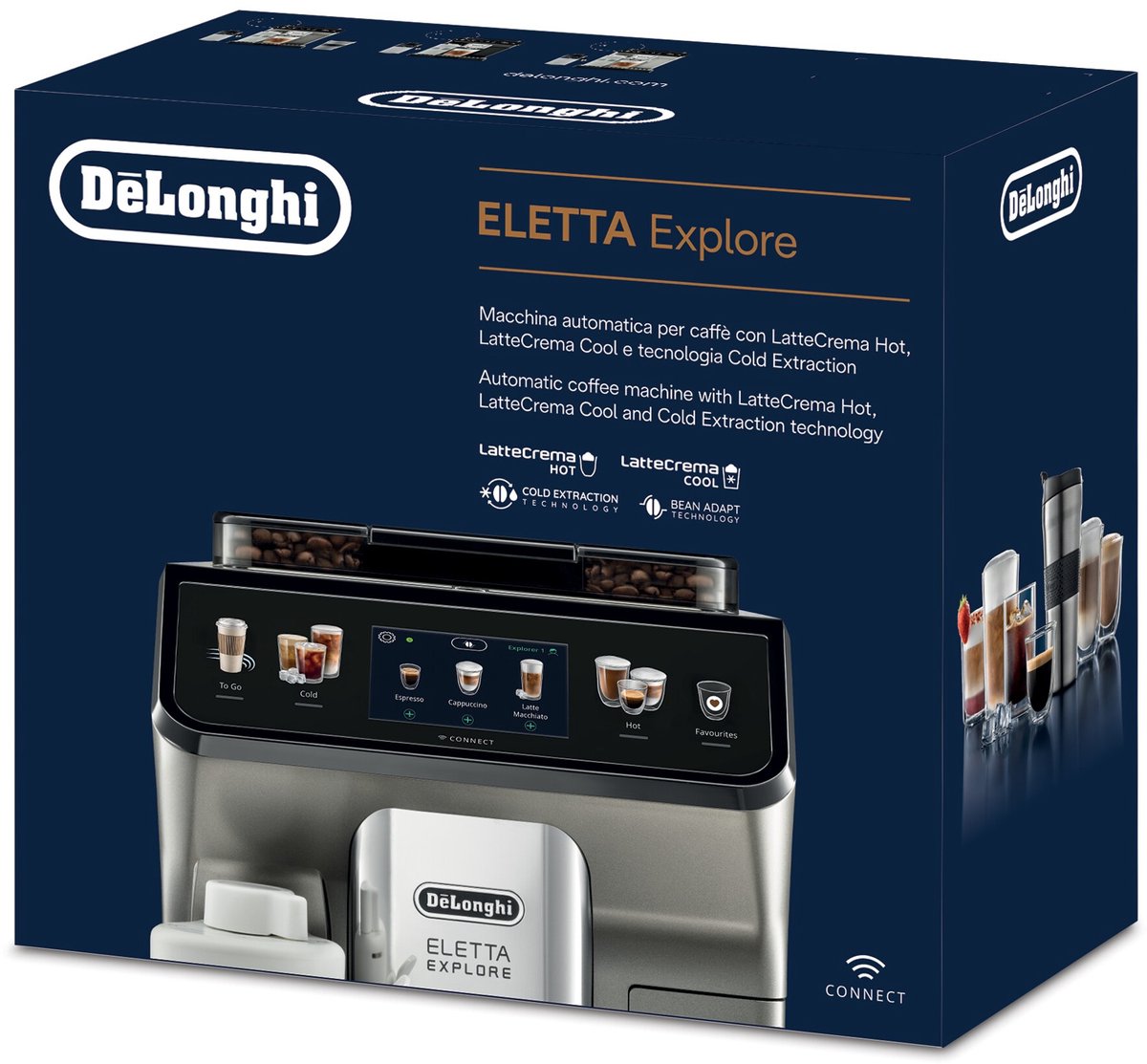 De'Longhi Eletta Explore ECAM450.86.T - Volautomatische espressomachine - Titanium - 50+ koffierecepten — afbeelding 6