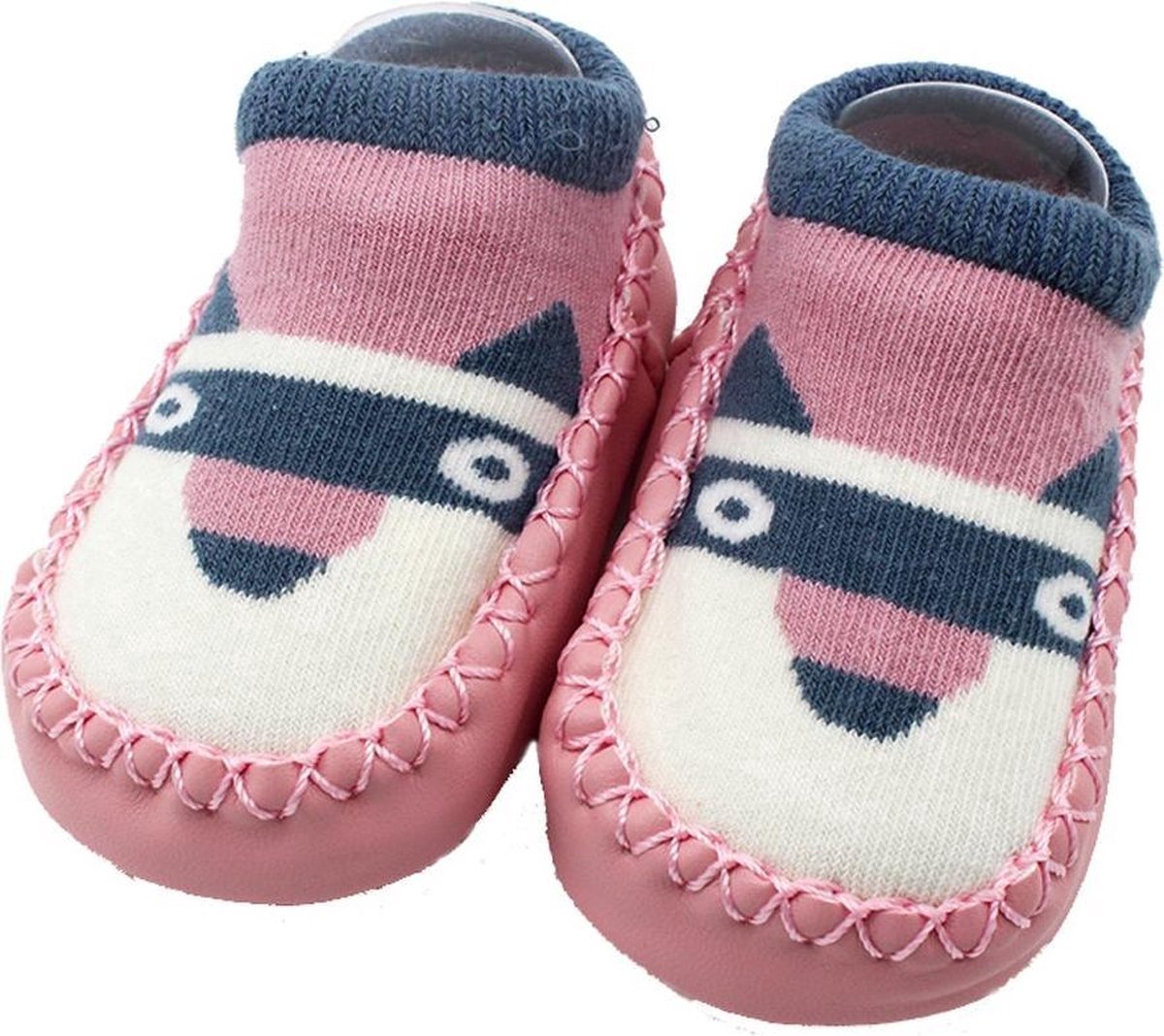 New Age Devi - Baby-Sokjes Slofsokken Sloffen Antislip Roze-Paars 14cm Baby-Kamer Kraam-Kado Uitzetlijst-Baby 1-3 jaar Baby-Kleding
